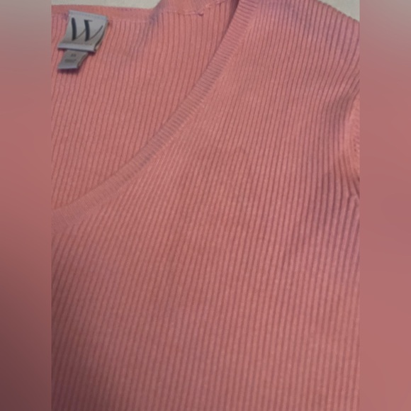 Worthington Women’s V Neck Knit Sweater Blouse Pink 3X. New w tag - Picture 4 of 9